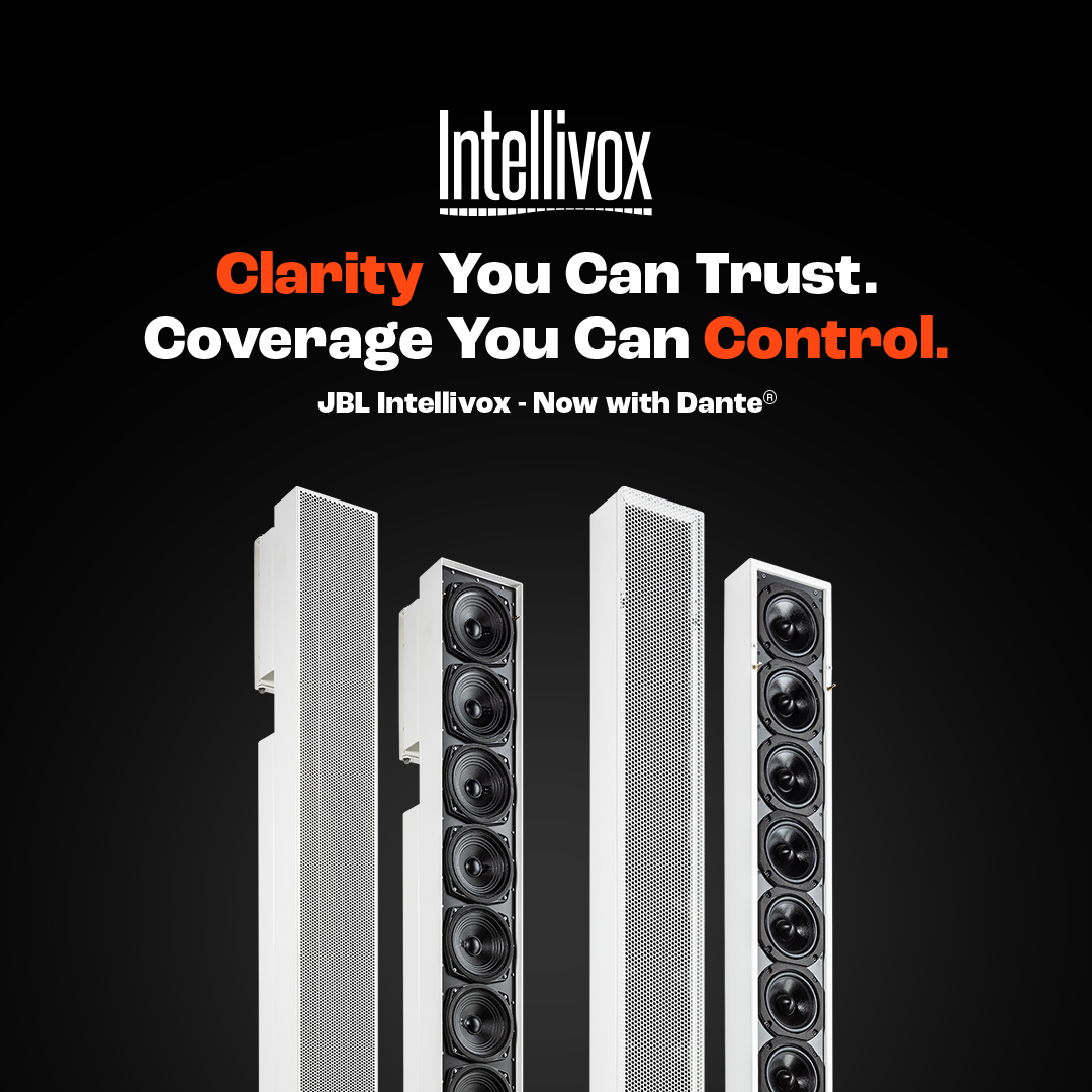 JBL Professional Introduces Updated Intellivox Active Digital Beam Shaping Column Loudspeakers