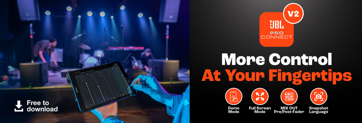 JBL Professional Introduces JBL Pro Connect App V2 for JBL Portable PA Speakers and Systems