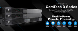 Crown Introduces ComTech D Series Power Sharing Amplifiers with DSP and Dante