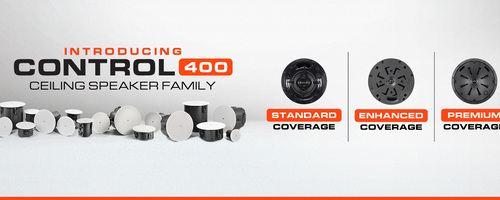 JBL Professional Introduces Control 400 Standard Coverage & Premium Coverage Series Ceiling Speakers Significantly Expanding Lineup