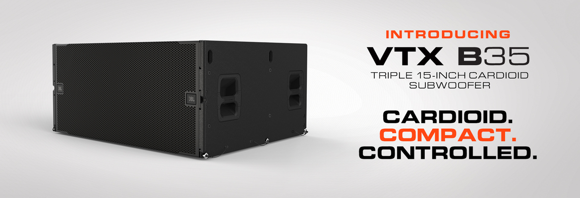 JBL Professional Expands VTX Series with Debut of B35 Cardioid Subwoofers