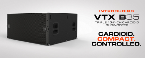 JBL Professional Expands VTX Series with Debut of B35 Cardioid Subwoofers