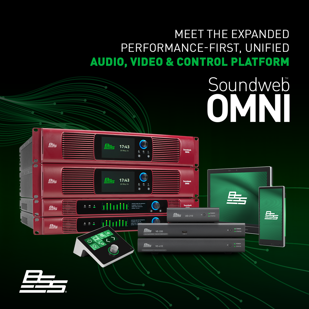 BSS Expands Soundweb OMNI Platform With App-Defined Touch Panels at InfoComm 2026