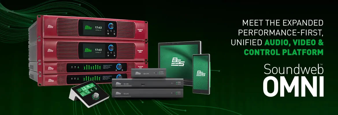 BSS Expands Soundweb OMNI Platform With App-Defined Touch Panels at InfoComm 2026